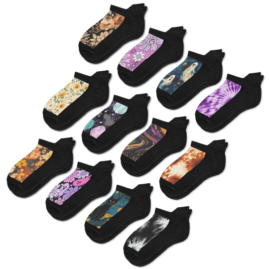 All New Patterns Ankle Socks Bundle 12-Pack