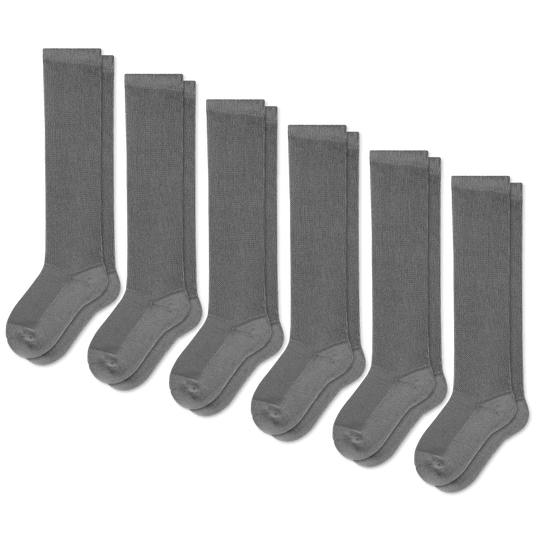 Gray EasyStretch™ Socks Bundle 6-Pack