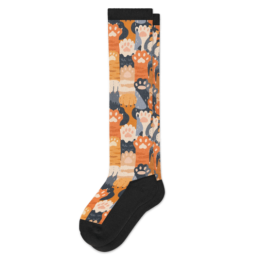 Viasox Cat Paws EasyStretch™ Socks Flat View