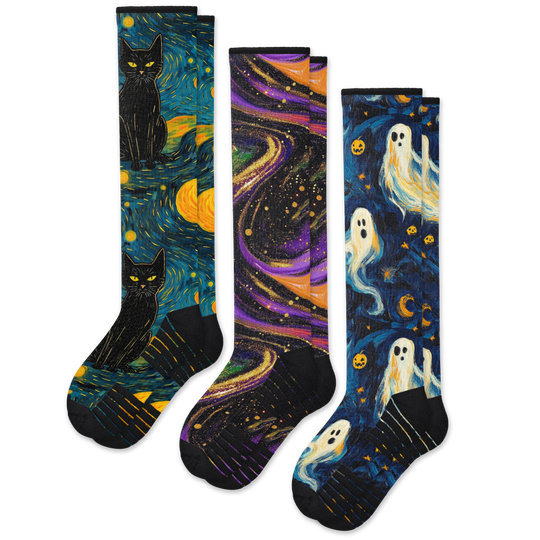 Halloween Nights Compression Socks 3-Pack Bundle