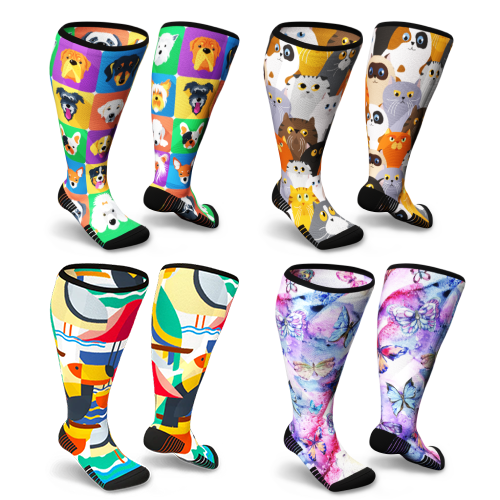 Best Compression Socks For Swelling 4Pack Fur & Flutter Viasox