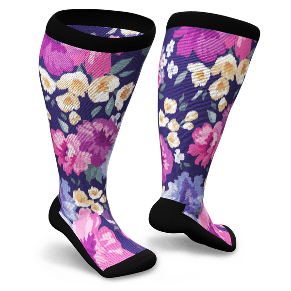Floral Soft & Warm Diabetic Socks