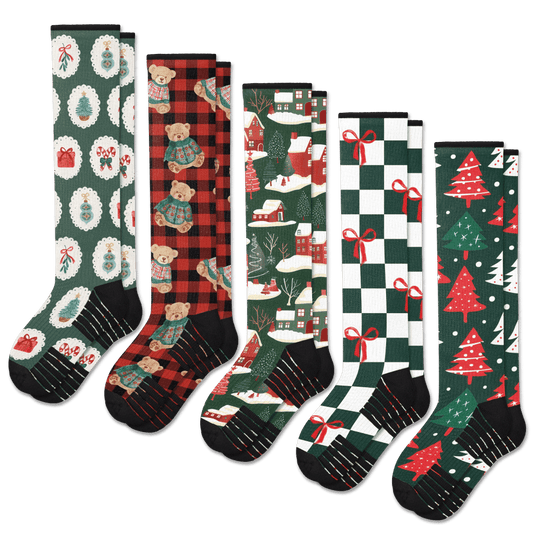 Cozy Compression Socks 5-Pack Bundle