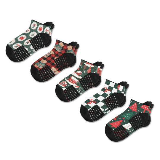 Cozy Ankle Compression Socks 5-Pack Bundle