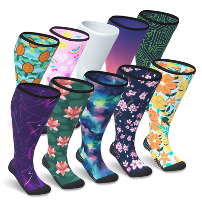All New Patterns Diabetic Compression Socks Bundle 10-Pack