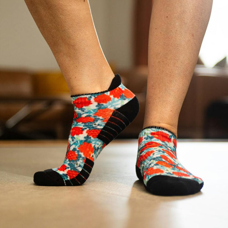 Fall Poppies Ankle Compression Socks