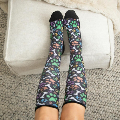 Viasox Paws n Bones Compression Socks detail close-up