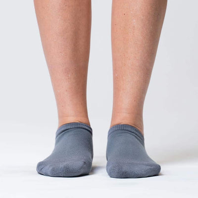 Viasox Gray Ankle Socks side view