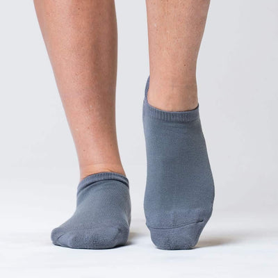 Viasox Gray Ankle Socks stretched display