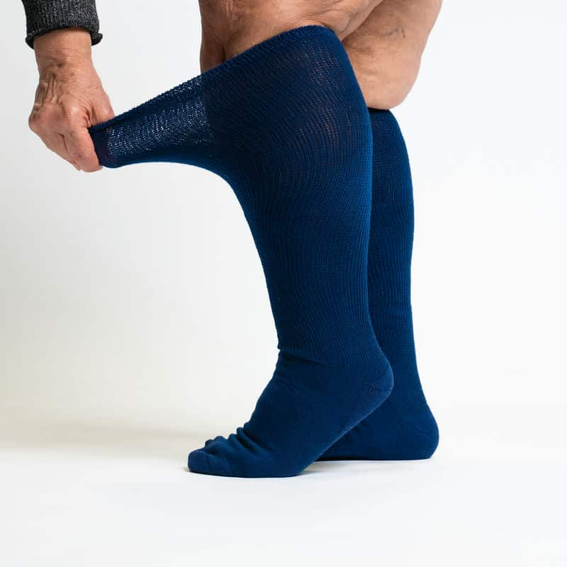 Navy Blue Non-Binding Diabetic Socks