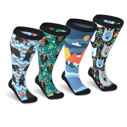 Wilderness Non-Binding Diabetic Socks Bundle 4 Pack
