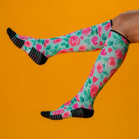 Viasox Sweet Roses Compression Socks alternate view