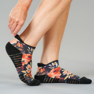 Fall Floral Ankle Compression Socks