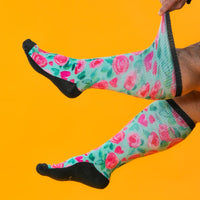 Viasox Sweet Roses EasyStretch Socks alternate view