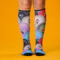 Viasox Petal Patch  Compression Socks 5-Pack Bundle detail close-up