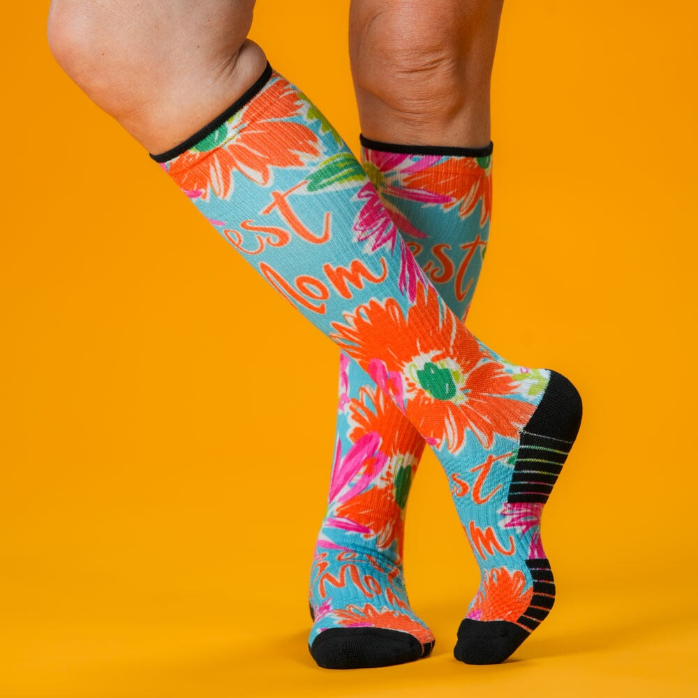 Viasox Best Mom Compression Socks stretched display