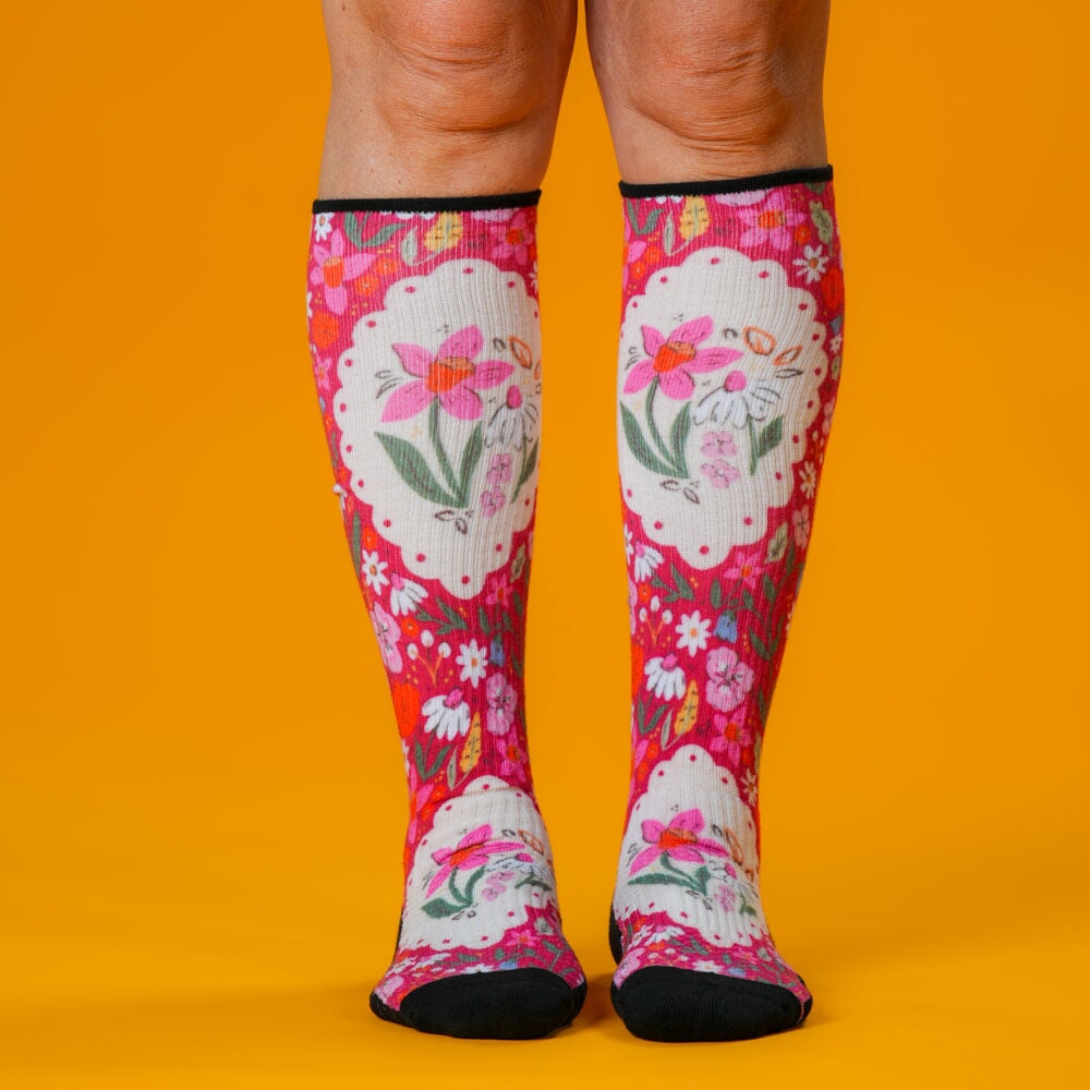 Viasox Petal Patch  Compression Socks 5-Pack Bundle stretched display