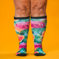 Viasox Rosie Day EasyStretch Socks stretched display