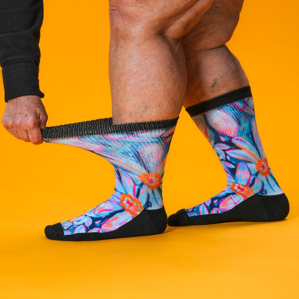 Viasox Daisy Blue EasyStretch Socks showcase image