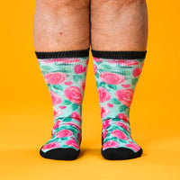 Viasox Sweet Roses EasyStretch Socks pair displayed
