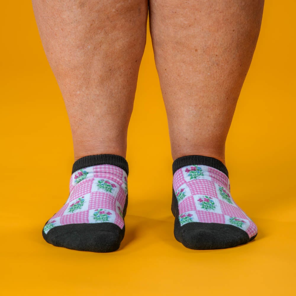 Viasox Grandma's Quilt Ankle Socks side view