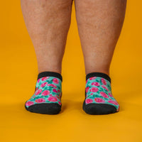 Viasox Sweet Roses Ankle Socks side view