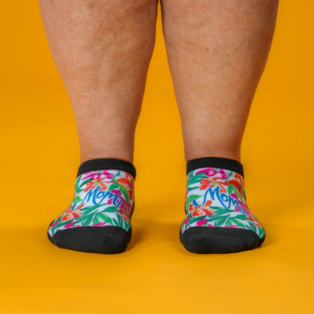 Viasox Mom's Bouquet Ankle Socks side view