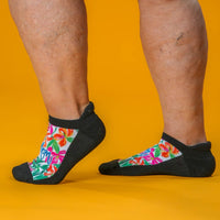 Viasox Mom's Bouquet Ankle Socks stretched display