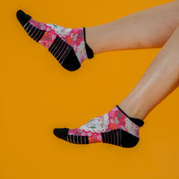 Viasox First Blooms Ankle Compression Socks detail close-up