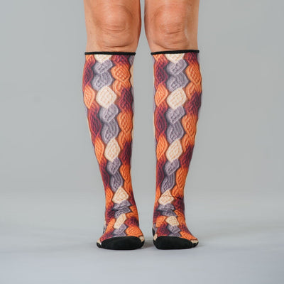 Fall Braids Compression Socks