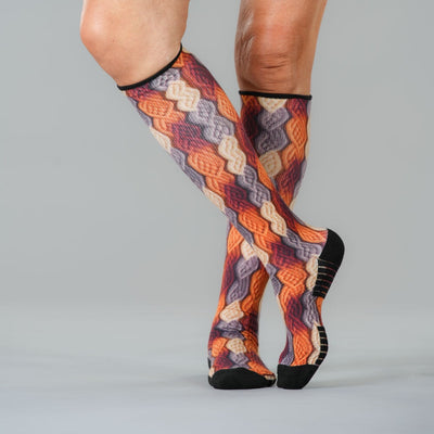 Fall Braids Compression Socks