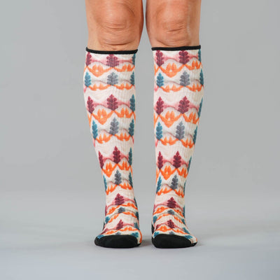 Knitted Forest Compression Socks