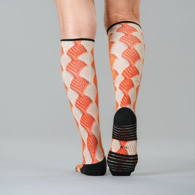Crochet Leaves Compression Socks