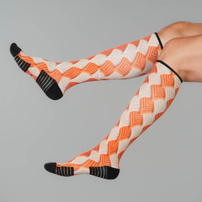 Crochet Leaves Compression Socks