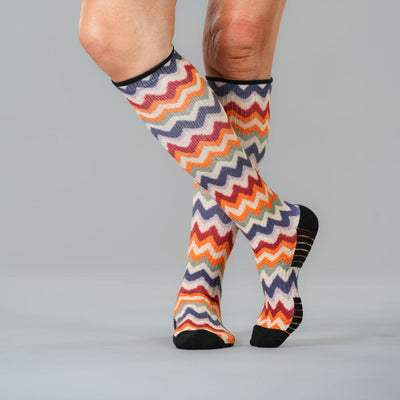 Knitted ZigZags Compression Socks