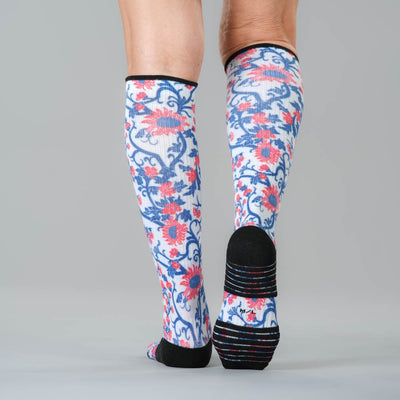 Red, White, and Bloom Compression Socks