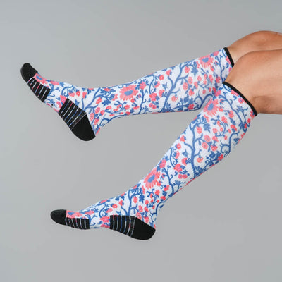 Red, White, and Bloom Compression Socks