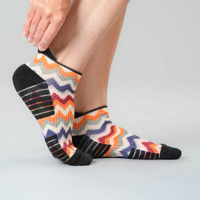 Knitted ZigZags Ankle Compression Socks