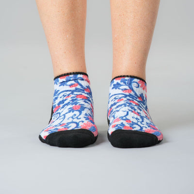 Red, White, and Bloom Ankle Compression Socks