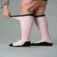 Viasox Peach Party EasyStretch Socks detail close-up