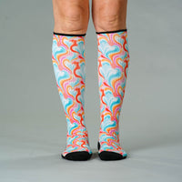 Viasox Retro Pastel Compression Socks 5-Pack Bundle pair displayed