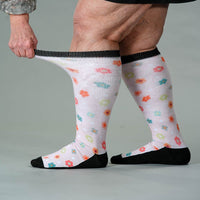 Viasox Daisy Dots EasyStretch Socks detail close-up