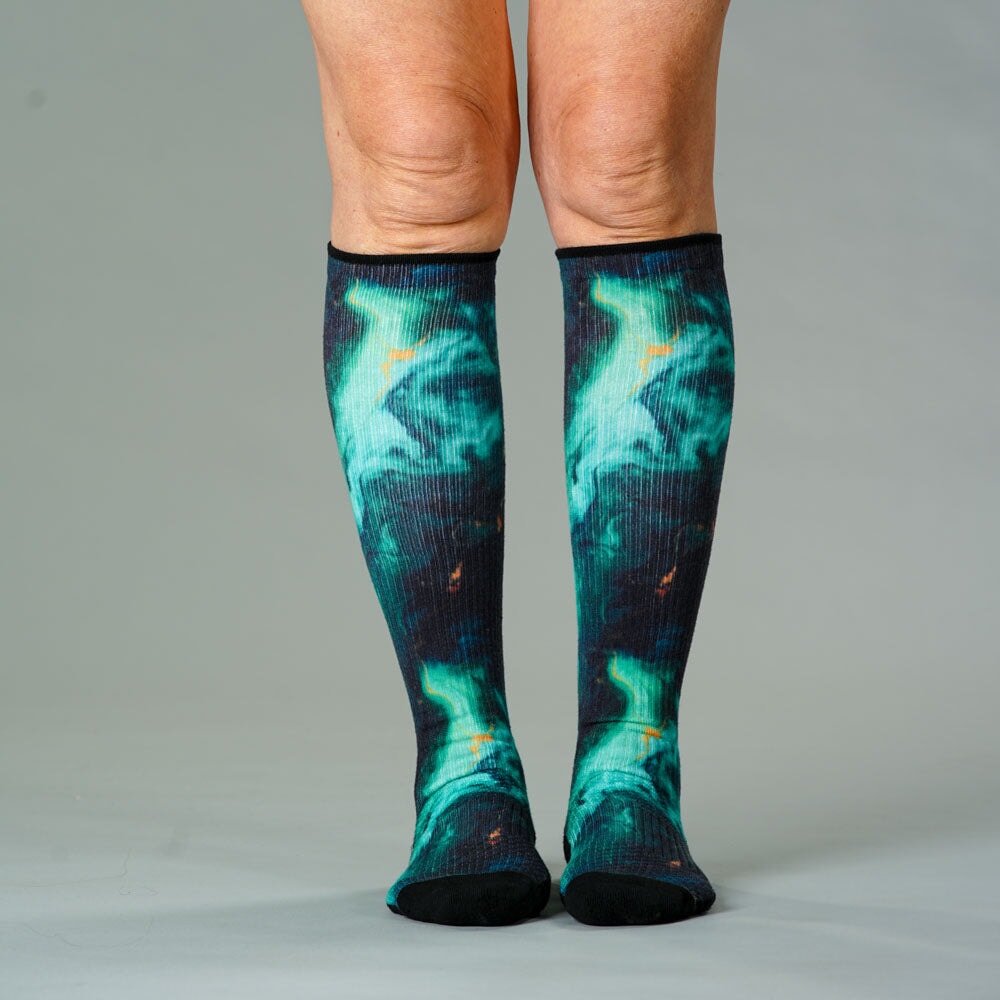 Viasox Malachite Compression Socks side view