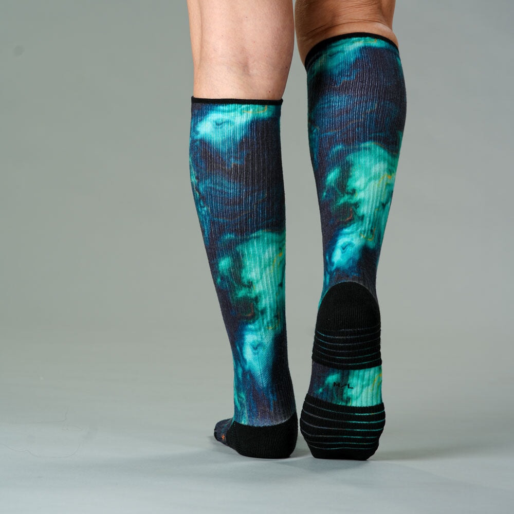 Viasox Malachite Compression Socks detail close-up
