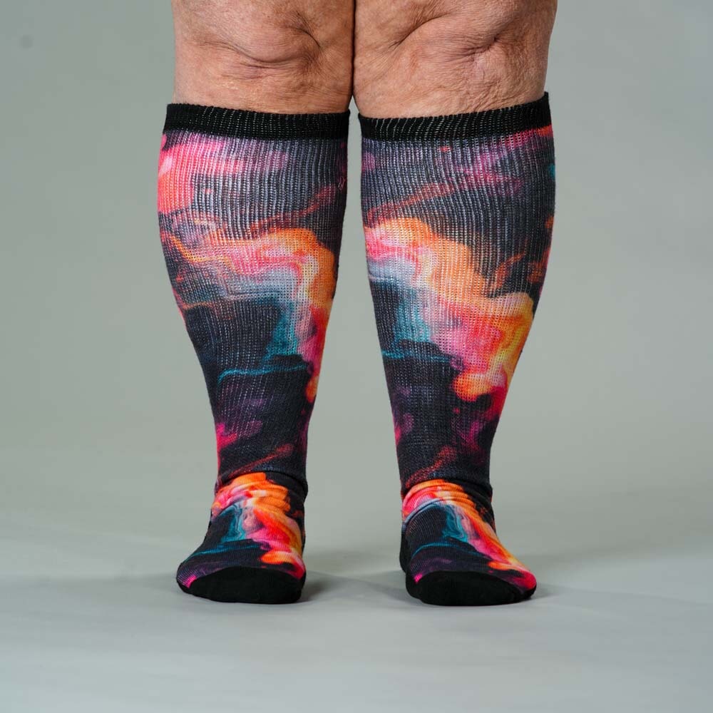 Viasox Magic Marble EasyStretch™ Socks 5-Pack Bundle pair displayed