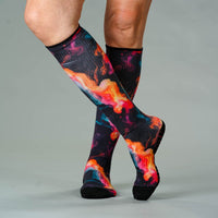 Viasox Midnight Lava Compression Socks side view