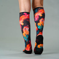 Viasox Midnight Lava Compression Socks stretched display