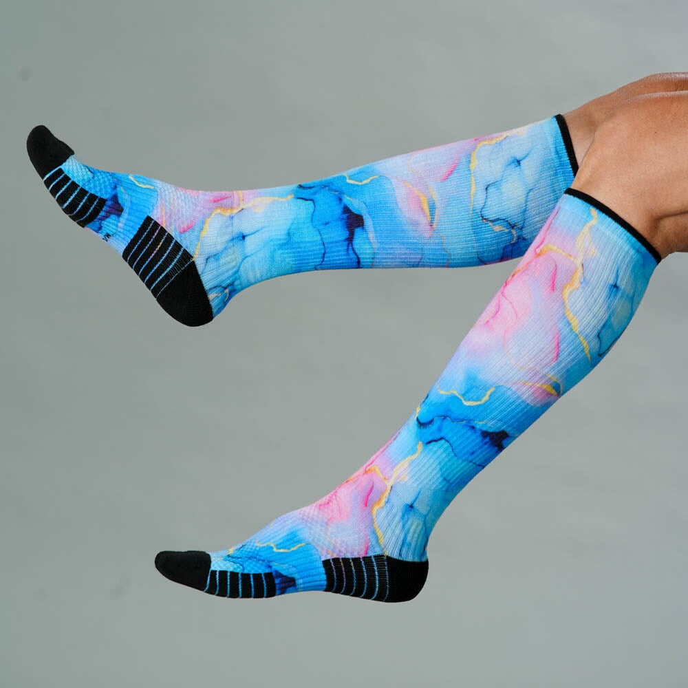 Viasox Pastel Marble Compression Socks alternate view