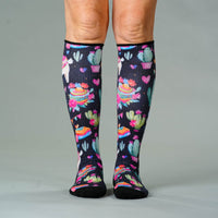 Viasox Llama Love Compression Socks side view