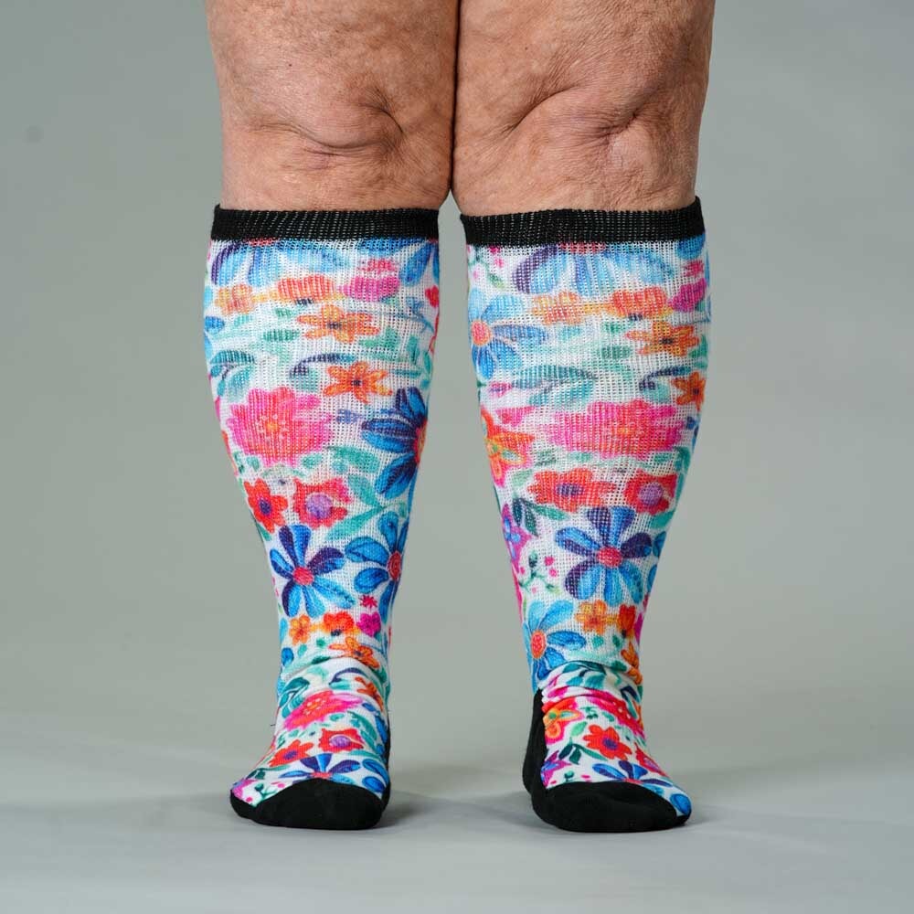 Viasox Joy EasyStretch Socks stretched display